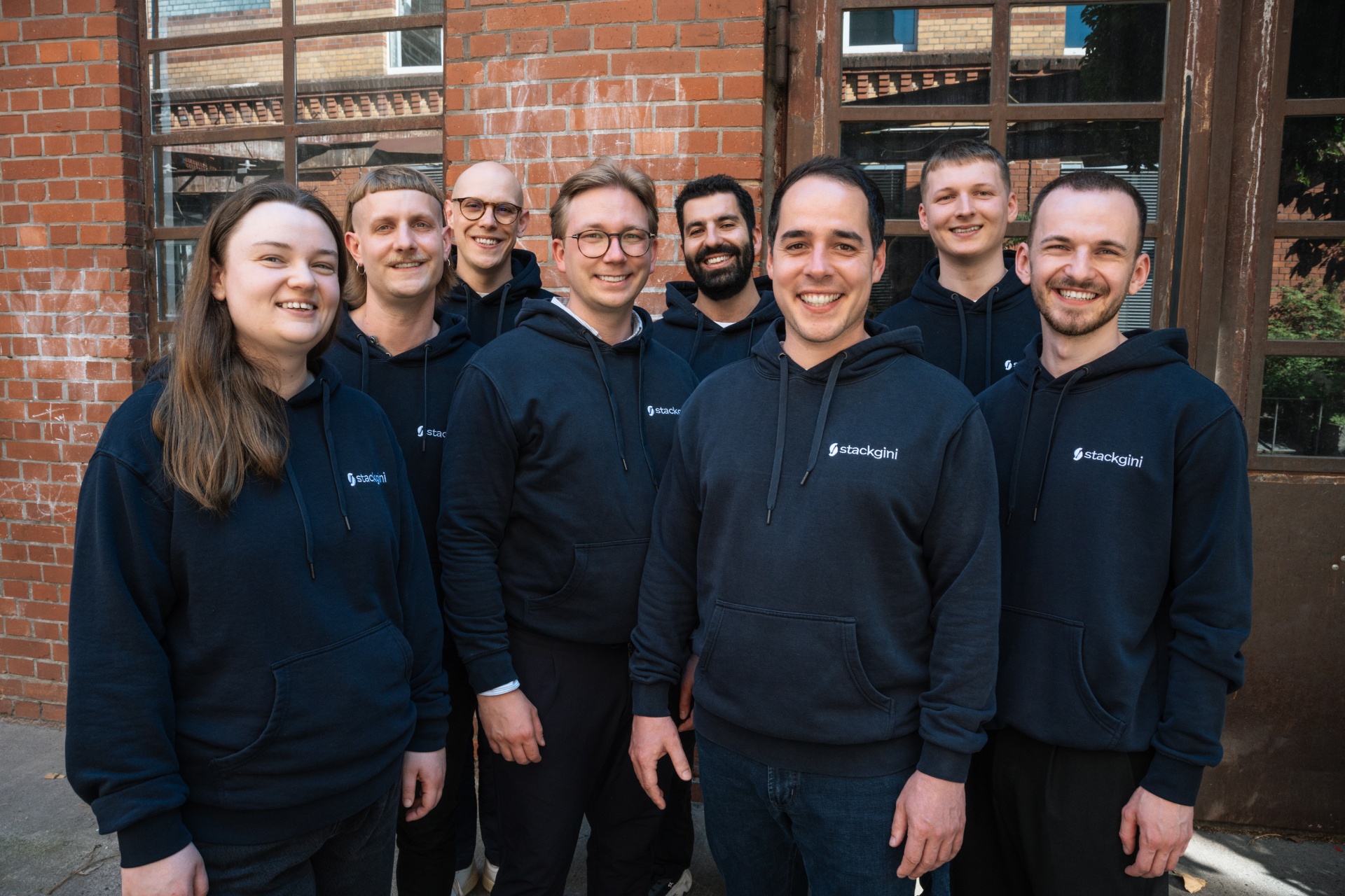 Stackgini team collaborating in the Hamburg office